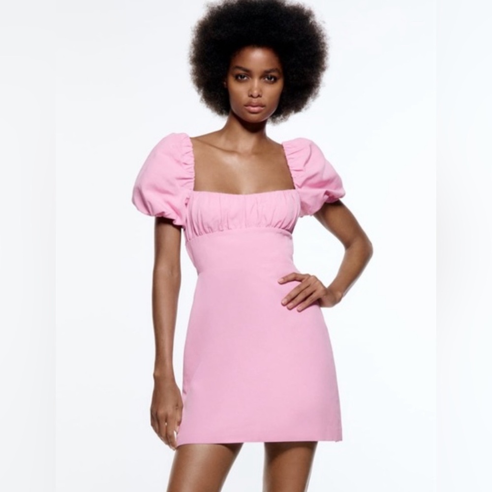 Open Back Pink Mini Dress